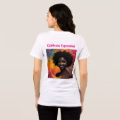 Afro Nebula Whisper – Black History-viering Tri-Blend Shirt (Achterkant volledig)