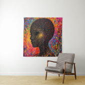 Afro Nebula Whisper – Black History-viering Wandkleed (In situ)
