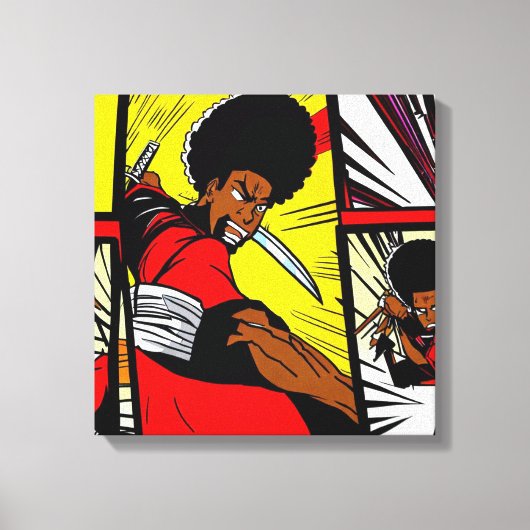 Afro Ninja Canvas Afdruk (Voorkant)