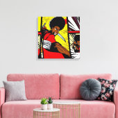 Afro Ninja Canvas Afdruk (Insitu (Woonkamer))