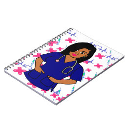 Afro Nurse Caregiver Registered Nurse Woman Notitieboek
