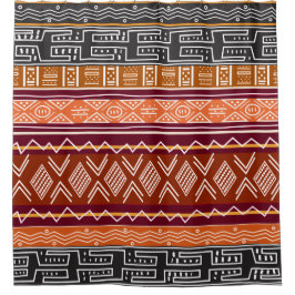 Afro Pattern Mix Shower Curtain Douchegordijn