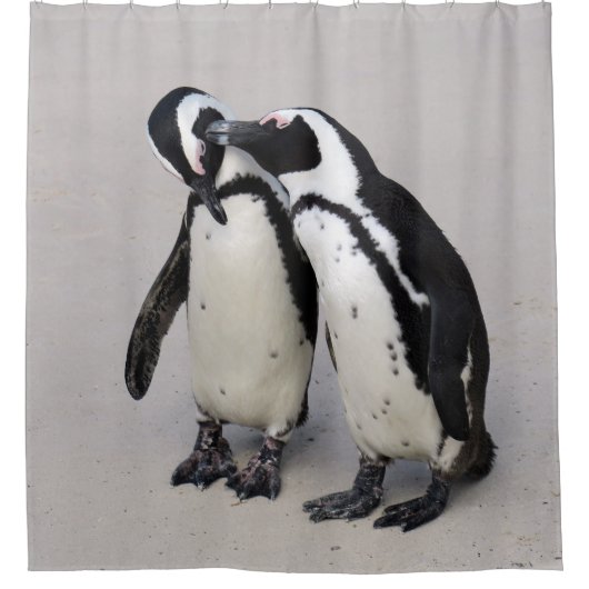 Afro Penguin Pair douchergordijn Douchegordijn (Voorkant)