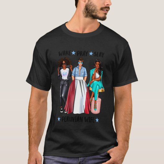 Afro-Peruviaanse vrouw echtgenote uit Peru T-shirt (Voorkant)