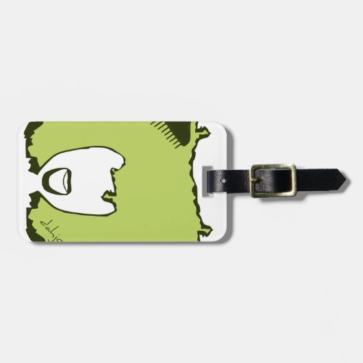 Afro Pick Bagagelabel (Voorkant horizontaal)