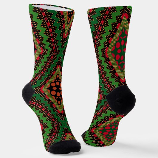 Afro Pop Colorful Kente Socks Sokken (Gebogen)