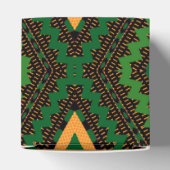 Afro Pop groen zwart en geel modern mudcloth Bedankdoosjes (Bovenkant)