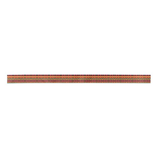 Afro Pop Kente Design Satin Ribbon Satijnen Lint (Voorkant)