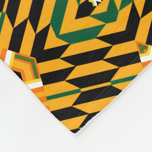Afro Pop Kente Fleece Blanket Deken (Hoek)