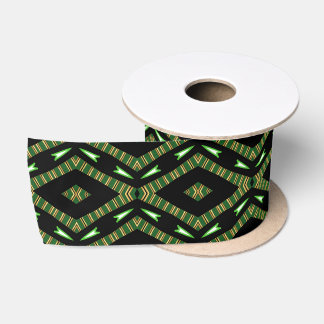 Afro Pop Kente groene satijnen lint