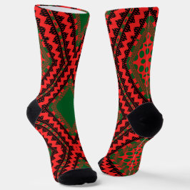Afro Pop Kente Red Socks Sokken