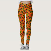 Afro Pop Kente Style Print Design Leggings (Voorkant)