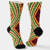 Afro Pop Kente Yellow Sokken (Gebogen)