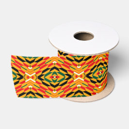 Afro Pop Kleurrijke Kente Design Satijnen Lint
