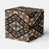 Afro Pop Modern Bogolan Modderdoek Ontwerp Bedankdoosjes (Achterkant)