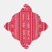 Afro Pop Rood En Wit Modern Muddoekontwerp Bedankdoosjes (Uitgevouwen)