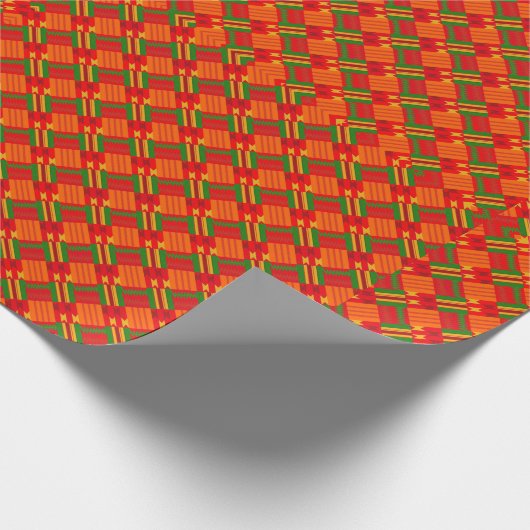 Afro-Pop superrood omslagpapier Cadeaupapier (Hoek)