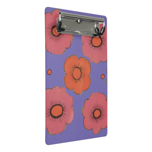 Afro Poppies Mini Klembord (Schuin)