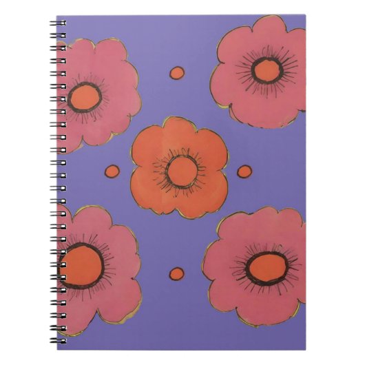 Afro Poppies Spiral Foto Notitieboek (Voorkant)