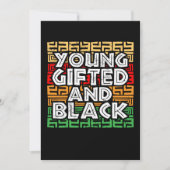 Afro Pride Black History Young Gifted and Black Save The Date (Voorkant)