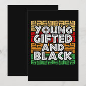 Afro Pride Black History Young Gifted and Black Save The Date (Voorkant / Achterkant)