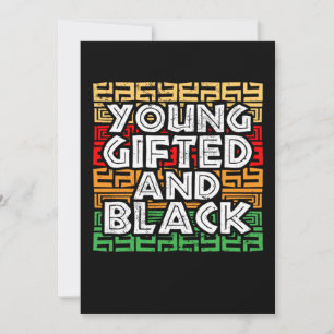 Afro Pride Black History Young Gifted and Black Save The Date