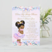 Afro Princess Drive by Baby shower Kaart (Staand voorkant)