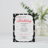 Afro Puff Birthday Party Kaart (Staand voorkant)