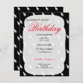 Afro Puff Birthday Party Kaart (Voorkant / Achterkant)