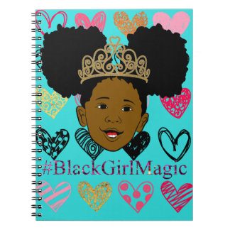 Afro Puff Black Girl Magic Spiral-laptop Notitieboek