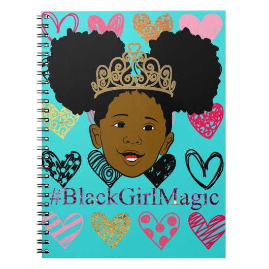 Afro Puff Black Girl Magic Spiral-laptop Notitieboek (Voorkant)