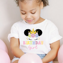 Afro Puff Eenhoorn Verjaardag Meisje Party Outfit Kinder Shirts
