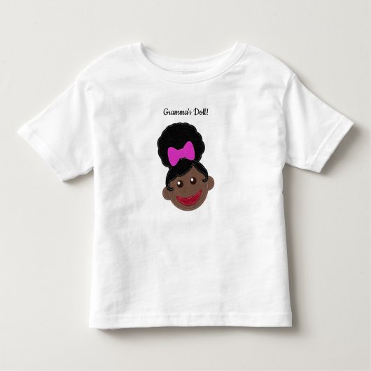 Afro Puff Little Girl | Grammadolk Kinder Shirts (Voorkant)