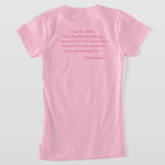 Afro Puff Power T-shirt (Laag Achter)