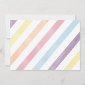 Afro Puff Unicorn en Rainbows Birthday Party Bedankkaart (Achterkant)