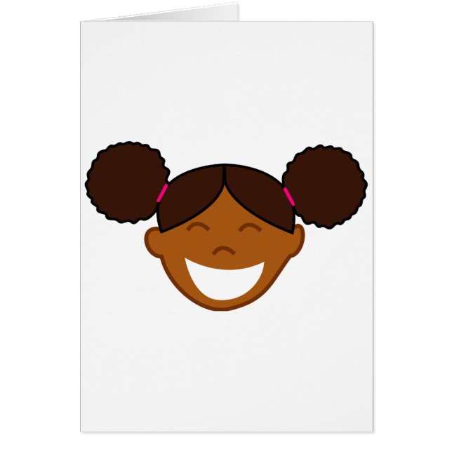 Afro Puffs Girl Face (Voorkant)