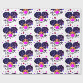 Afro Puffs Girl Holiday Celebration Cadeaupapier (Vlak)