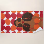 Afro puffs strandlaken (Voorkant)