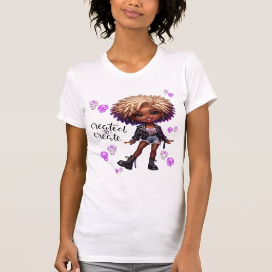 Afro Punk Creëer voor Creëer dames T-shirt (Voorkant)