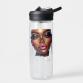 Afro Queen Art Mode Melanin Chic Custom Waterfles (Links)