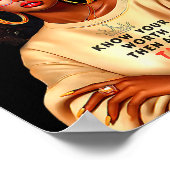 Afro Queen Black Woman African Melanin Black Histo Poster (Hoek)