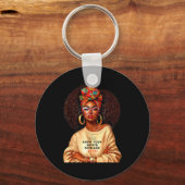 Afro Queen Black Woman African Melanin Black Histo Sleutelhanger (Voorkant)