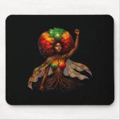 Afro Queen Black Woman African Roots Melanin Black Muismat (Voorkant)