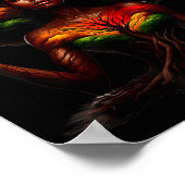 Afro Queen Black Woman African Roots Melanin Black Poster (Hoek)