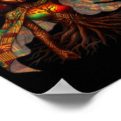 Afro Queen Black Woman African Roots Melanin Black Poster (Hoek)