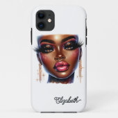 Afro Queen Melanin Chic Mode Art Case-Mate iPhone Case (Achterkant)