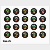 Afro Queen Ronde Sticker (Vel)