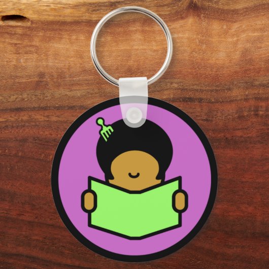 Afro Reader - Sleutelhanger (Voorkant)