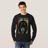 Afro Retro Black Historie maand Zwarte vrouwenleer T-shirt (Voorkant volledig)