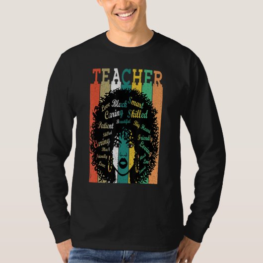 Afro Retro Black Historie maand Zwarte vrouwenleer T-shirt (Voorkant)